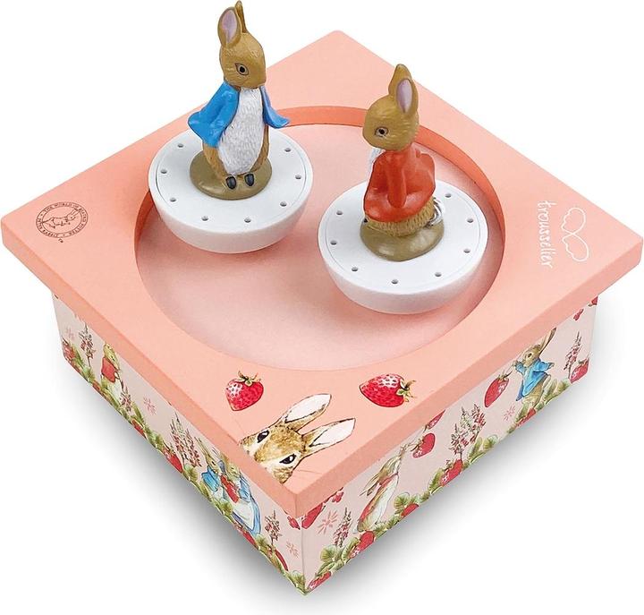 Produktbild Trousselier Spieluhr tanzend Peter Hase, Erdbeeren magnetisch