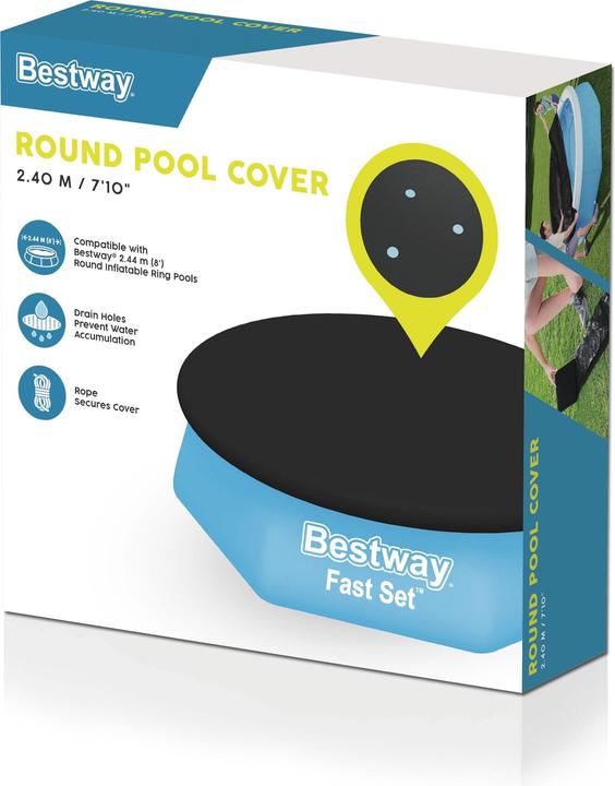 Productafbeelding Bestway Fast Set Ronde Zwembadafdekking voor 2,40 m Opblaasbare Ring Bovengrondse Zwembaden