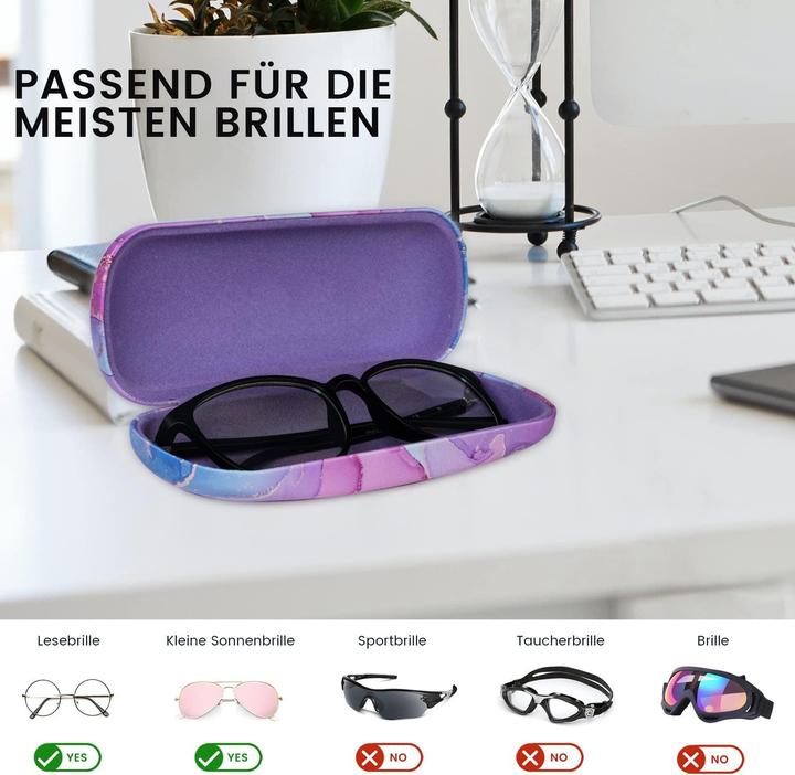 Image du produit Only-Bags.Store Étui à lunettes rigide Étui à lunettes rigide en cuir PU, étui de voyage portable en cuir PU