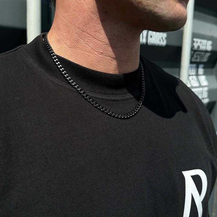 Produktbild K12 - Black Cuban Chain - 6 mm (Chirurgenstahl 316L)