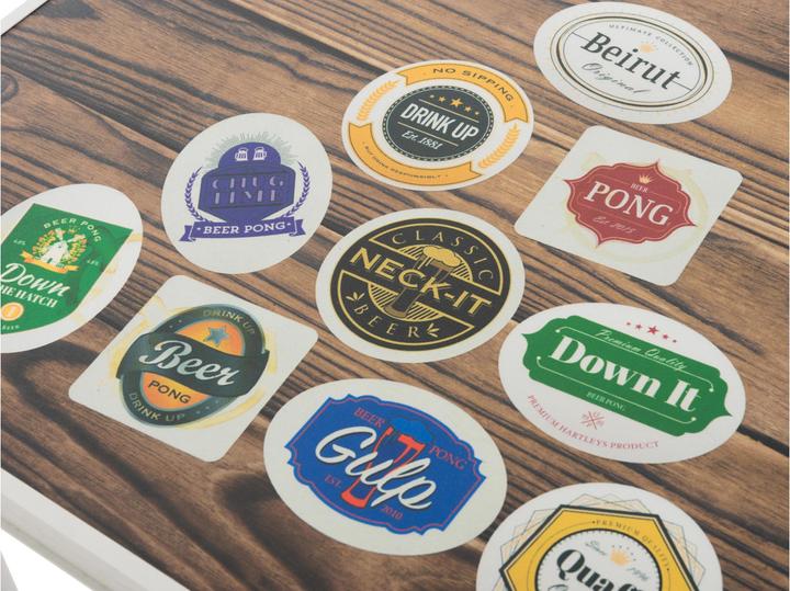 Immagine prodotto Mahoo Tavolo da Beer Pong stampato con marche di birra (Italiano, Tedesco, Francese, Inglese)