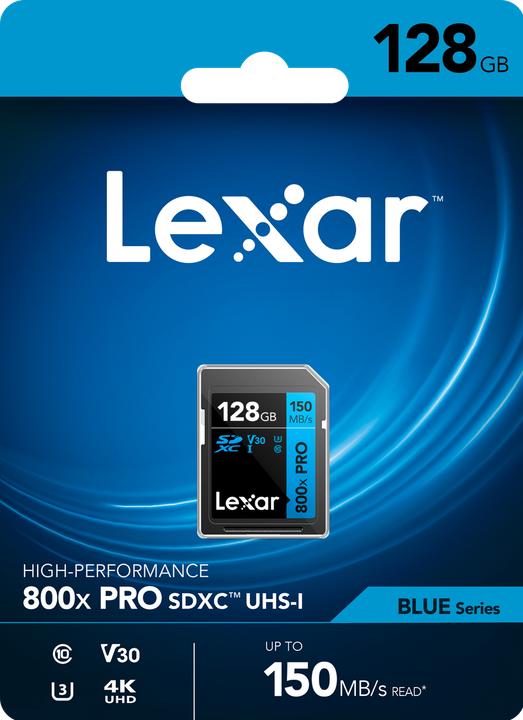 Immagine prodotto Lexar MEMORIA SDXC 128GB UHS-I/LSD0800P128G-BNNNG (128 GB, SDXC, U3, UHS-I)