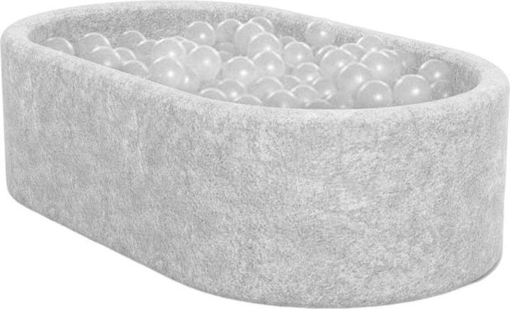 Image du produit Kidkii Piscine à balles Oval light grey (150 balles )