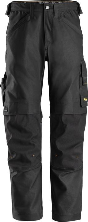 Snickers 6324 AW Werkbroek Canvas+ Stretch - Zwart - Maat 152 (152)