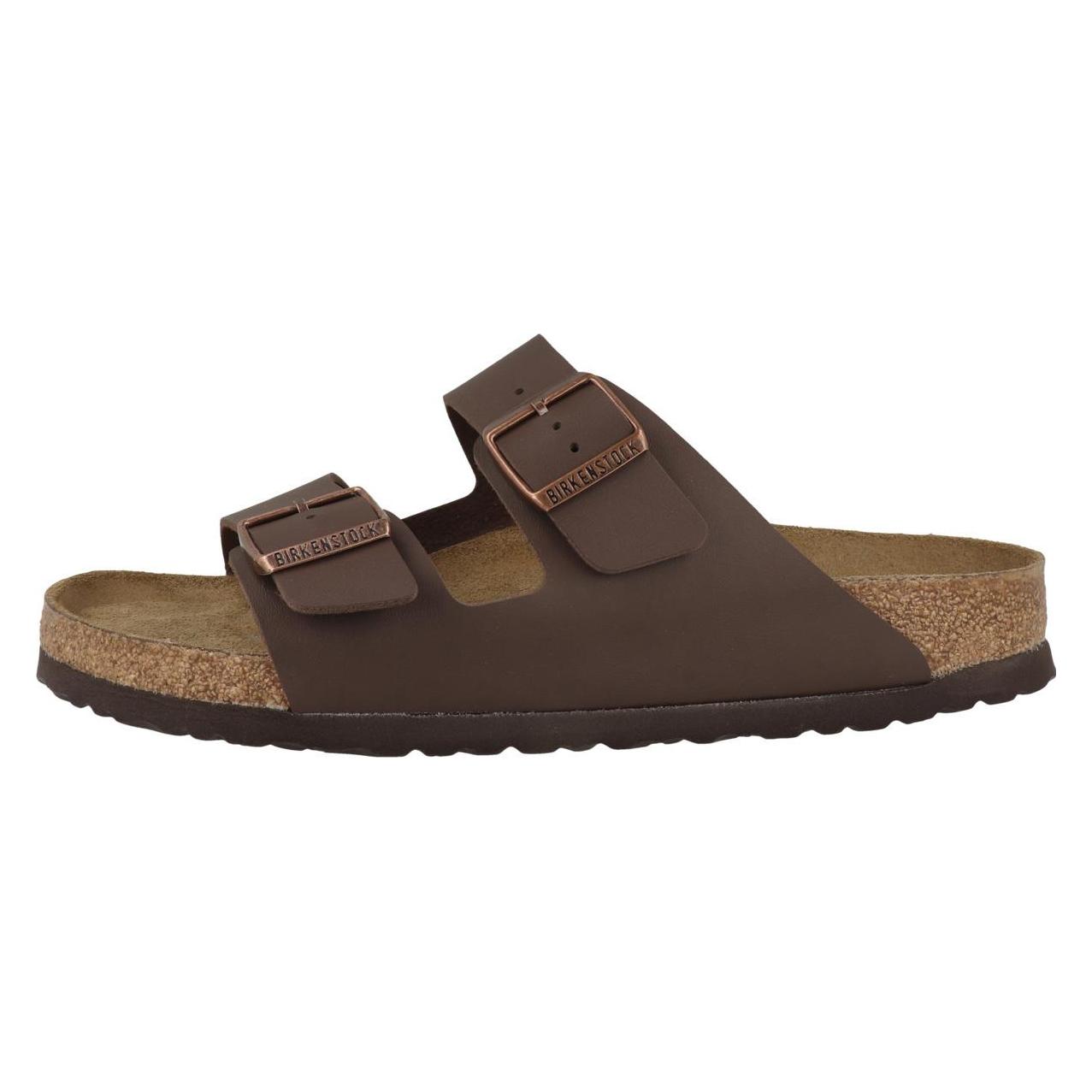 Birkenstock, Sandalen, Arizona Sfb Birko-Flor Weichbettung Normal, Bruin, (41)