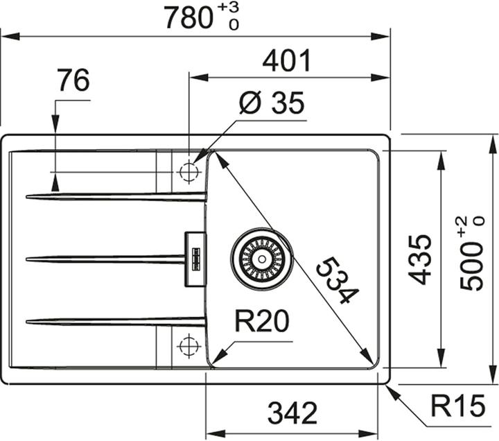 Produktbild Franke Einbauwaschbecken von fragranit (300 mm, 300 mm)