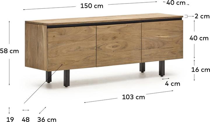 Actual product image Kave Home Uxue (40 x 150 cm)
