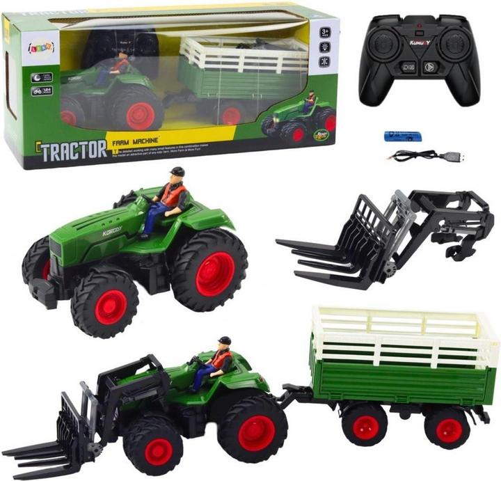 Produktbild Lean Toys Ferngesteuerter RC-Traktor mit Anhänger