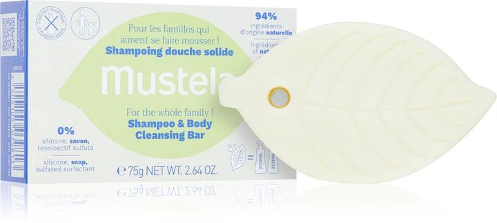 Actual product image Mustela BIO champú sólido 75 gr (Solid shampoo, 75 g)