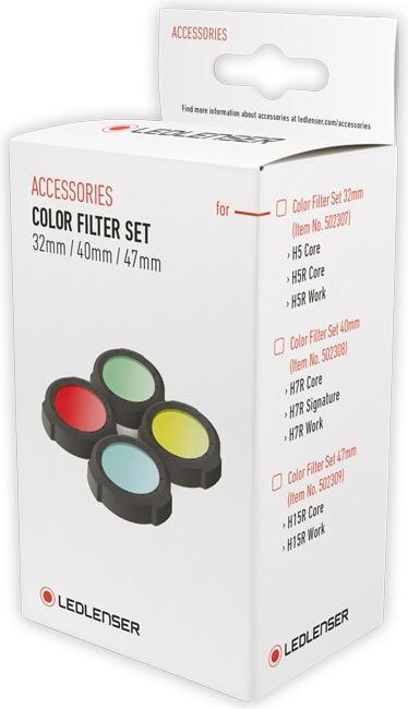 Immagine prodotto Ledlenser Set di filtri per torce da 47 mm per H15R Core, H15R Work