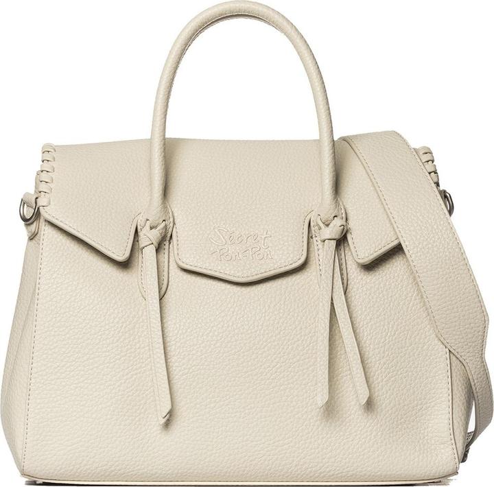 Actual product image Secret Pon Pon Handtasche Damen - Modell Silvana Nova - 100% Polyurethan - 31.0 X 26.0 X 11.5 Cm