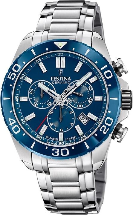 Actual product image Festina F20042/2 Siss Made Ceramic (Swiss made, Chronograph, 44 mm)