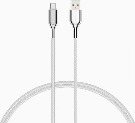Cygnett Cavo blindato 2.0 da USB-C a USB-A (3A/60W) 2M - Bianco (2 m, USB 2.0)