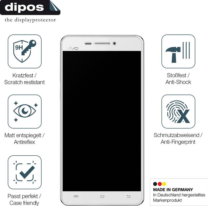 Produktbild Dipos Displayschutz Anti-Shock (2 Stk., Vivo Y3S)