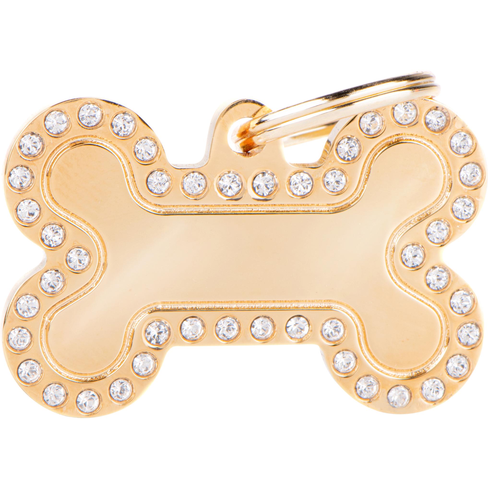 Myfamily MyFa tegn glam, ben stor, guld (Cane), Collare + Guinzaglio