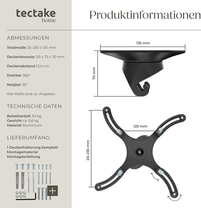 Actual product image tectake Ceiling mount (Ceiling)