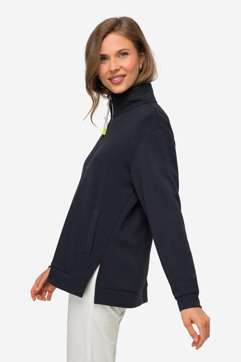 Produktbild Laurasøn Sweatshirt, Troyerkragen, Langarm, Seitenschlitze (M)