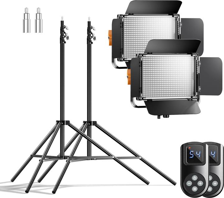 Produktbild Walimex pro LED Niova 900 Daylight und Stativ 2er Set Lichtstativ Flächenleuchte (Flächenleuchte)