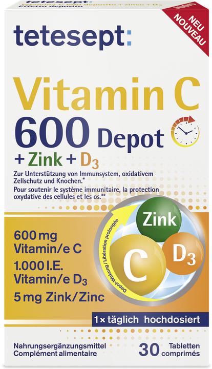 Tetesept Vitamin C + Zinc + D3 (30 pcs., Pills, 53 g)