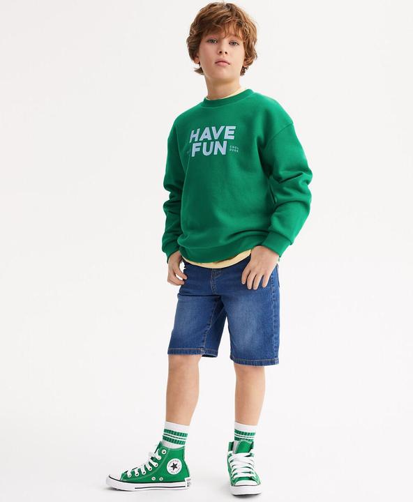 Actual product image La Redoute Collections Oversized Sweatshirt mit Rundhals und Messageprint (116)