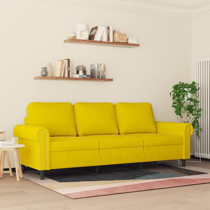 Produktbild vidaXL 3-Sitzer-Sofa 180 cm Samt (3-Sitzer)