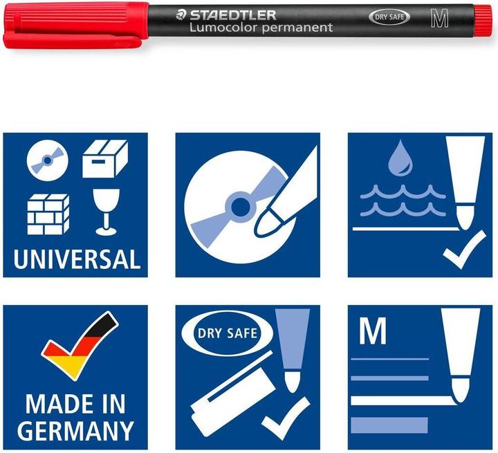 Actual product image Staedtler Lumocolor permanent pen 317 Permanent universal pencils M (14x)