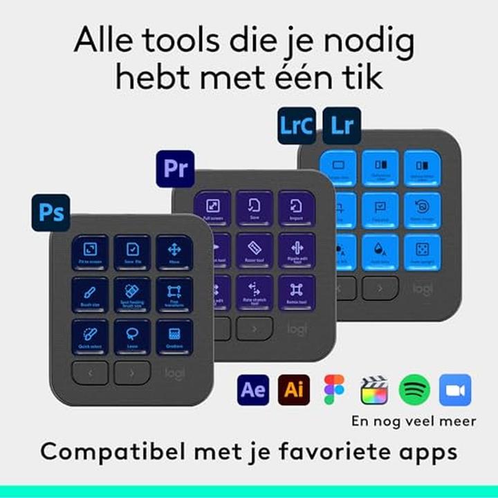 Image du produit Logitech Mx Creative Console (Sans disposition de clavier, Sans fil, Filaire)