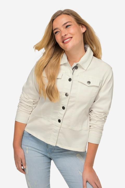 Produktbild Laurasøn Jeansjacke, Hemdkragen, Zierbänder, Langarm (XL)