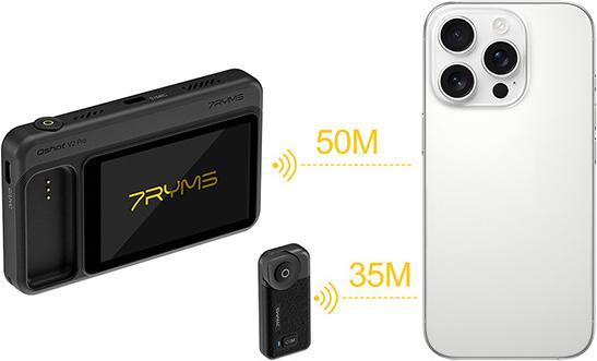 Actual product image 7Ryms Qshot V2 PRO Wireless Phone Monitor Screen Black
