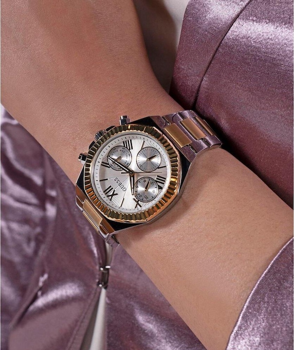 Produktbild Guess P SLV CS W/ P GLD TOP PART / SUN SLV MF DL / BR/P SLV & GLD BRCT Armbanduhr (Analoguhr, 38 mm)