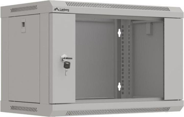 Image du produit Lanberg Rack-Schrank 19 6HE 540x350 grau mit Glastür (Flat Pack) (6 HE, Rack 19 pouces)
