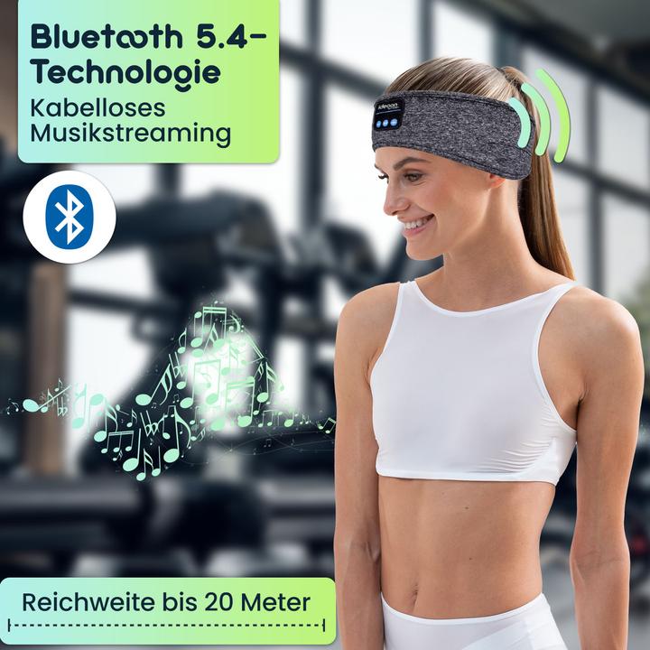 Produktbild Ideoon Kopfhörer-Stirnband, Bluetooth 5.4, Freisprecher & Sprachsteuerung, grau (13 h, Kabellos)