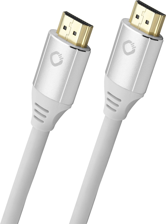 Oehlbach HDMI AV Anschlusskabel (1x HDMI-Stecker - 1x HDMI-Stecker) 3.00m Weiss (3 m, HDMI)