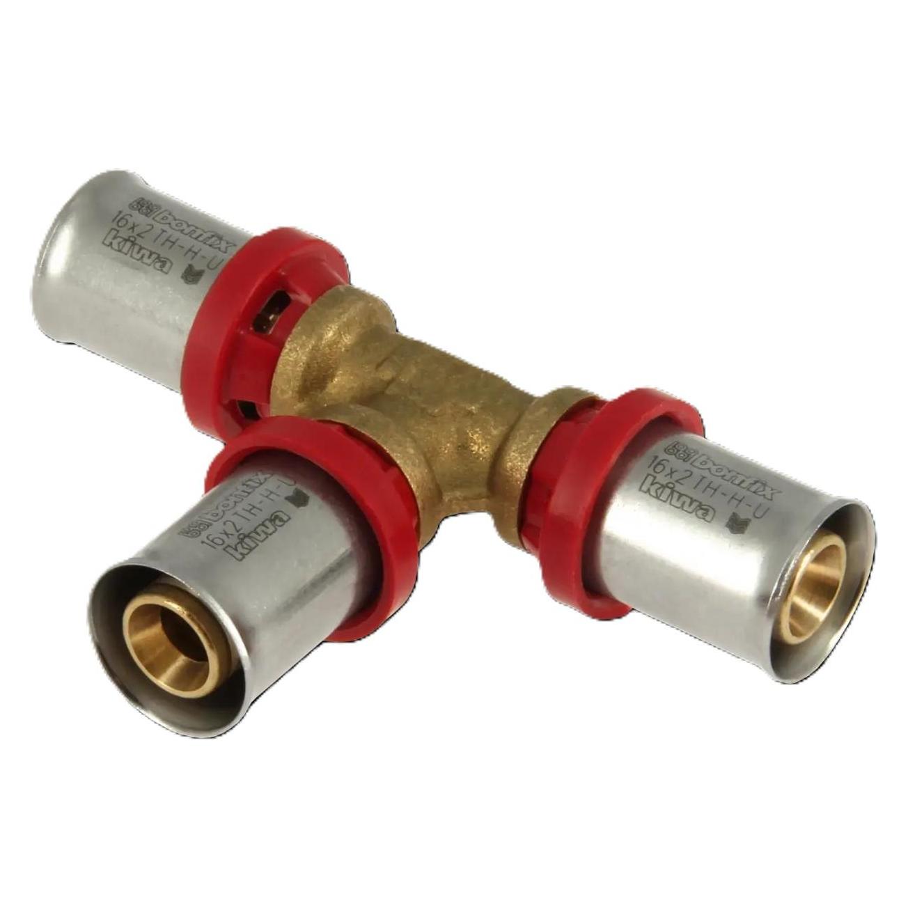 Bonfix, Technologie Voor Pijpaansluitingen, 2000505 Alu-Press-T-Stück 16 X 16 X 16 Mm (Persaansluiting, T-aansluiting)