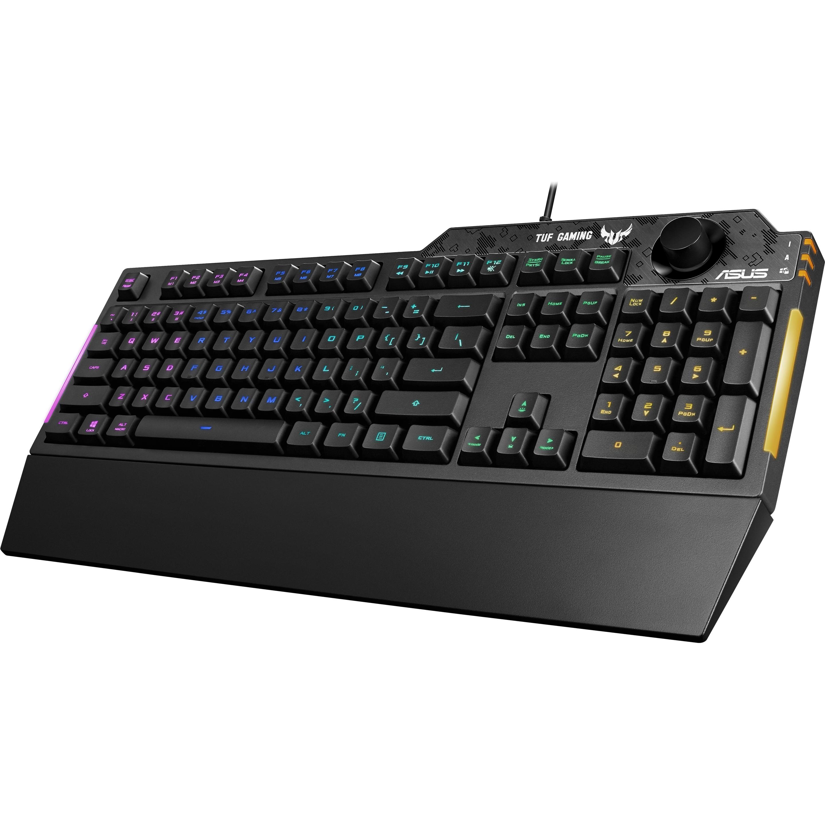 ASUS TUF Gaming K1 (USA, Kabelgebunden), Tastatur, Schwarz