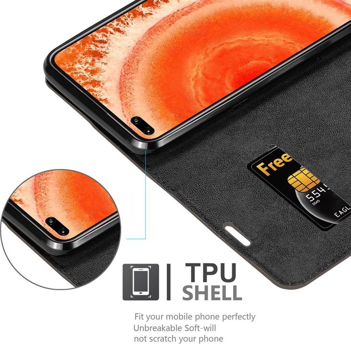 Actual product image Cadorabo Book Invisible Magnet Cover (Honor View 30)