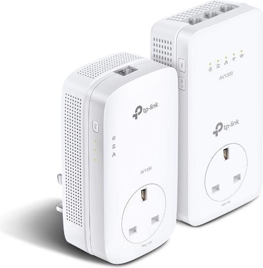 Produktbild TP-Link TL-WPA8631P AV1300 Gigabit Passthrough Powerline - V3 - powerline adapter - GigE, HomePlug A (1300 Mbit/s)