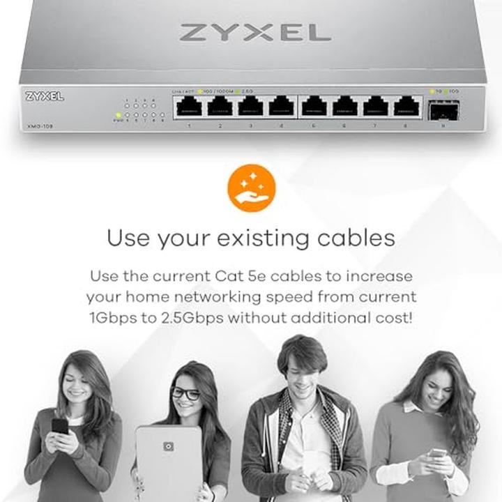 Actual product image Zyxel XMG-108 (8 Ports)