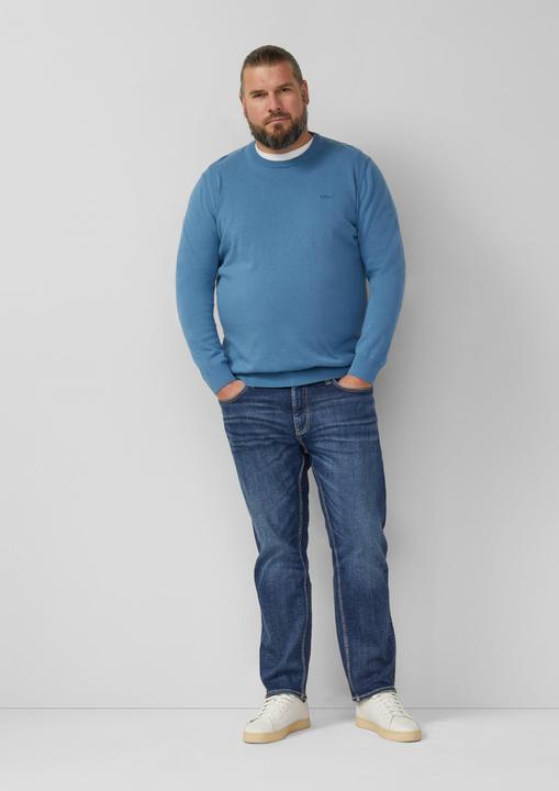 Produktbild s.Oliver Strickpullover Strickpullover mit Logo-Stickerei (3XL)