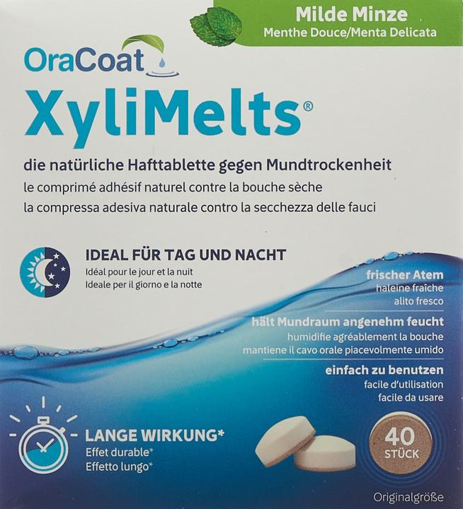 Immagine prodotto Xylimelts Compresse adesive contro la secchezza delle fauci (40 x, 270 ml, 59 g)