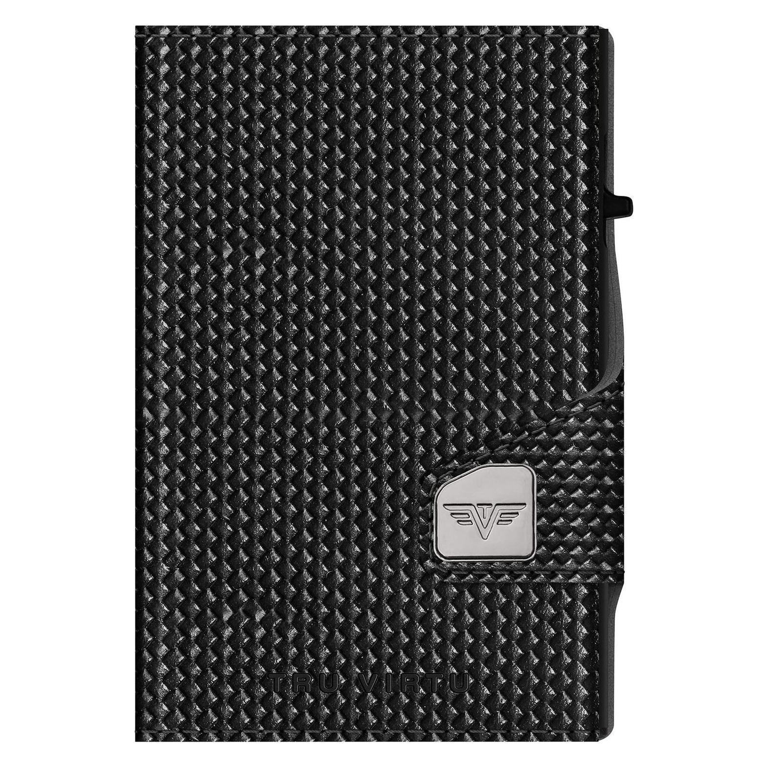 Tru Virtu, Unisex, Portemonnaie, Click & Slide Coin Pocket, Schwarz