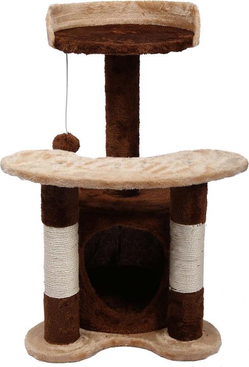 Produktbild Wiltec Kratzbaum 67cm Braun/Beige Katzen Kletterbaum Katzenkratzbaum Katzenbaum (67 cm, Braun+Beige)