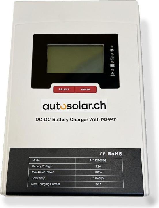 Actual product image Autosolar Solar MPPT-Laderegler und Ladebooster 50A