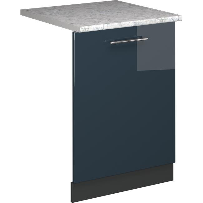 Vichy Fame-Line, Dunkelblau Hochglanz/Anthrazit, 60 cm, AP Marmor, Geschirrspüler Zubehör, Blau