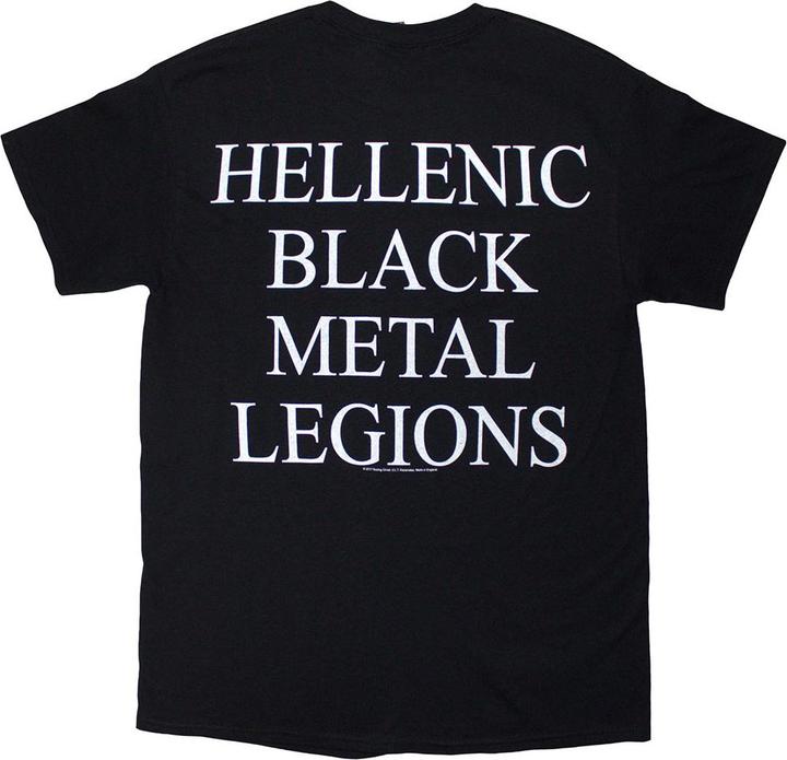 Immagine prodotto Universal Textiles Hellenic Black Metal Legions Maglietta Stampa posteriore Adulto Unisex (M)