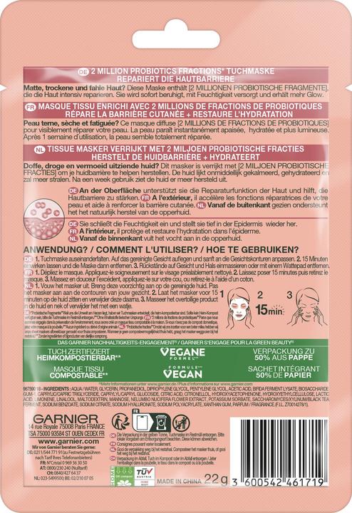 Actual product image Garnier Tissue Mask