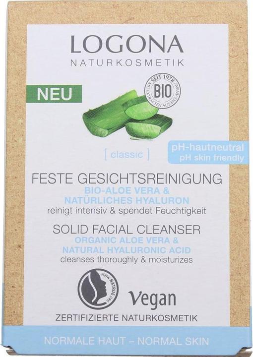 Actual product image Logona Classic solid face cleansing solid (Facial cleansing wipes, 60 g)