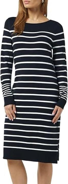 Produktbild Comma Kleid Gestreiftes Strickkleid mit U-Ausschnitt (46)