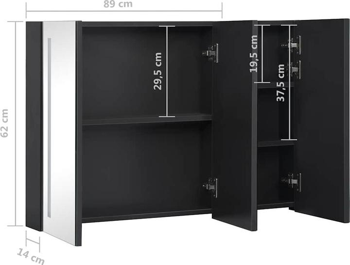 Produktbild vidaXL Badezimmerschrank (14 x 14 x 62 cm)