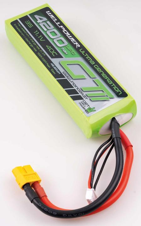 Actual product image Wellpower LIPO AKKU ULTIMA GT II 4200 MAH / 11,1 Volt 3S 40/80C CH5/8 XT-60 (11.10 V, 4200 mAh)